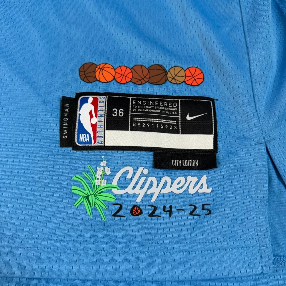 Nike LA Clippers Kawhi Leonard 2024-25 City Edition Jersey Blue XS FQ4345-462